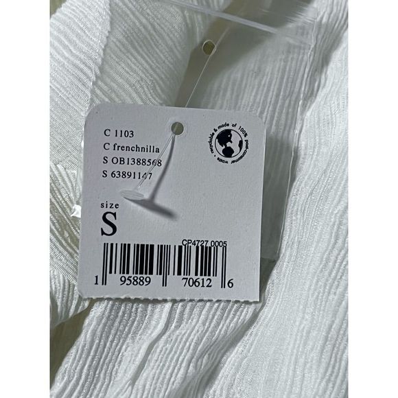 NEW! FREE PEOPLE Daia Pirate Airy Flounce Ruffle Peasant Peplum Top Blouse Small - Picture 8 of 15